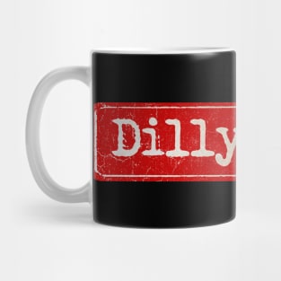 vintage retro plate Dilly Dally Mug